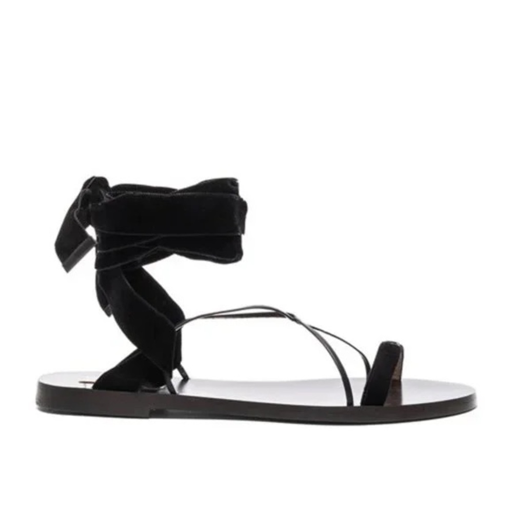 Valentino Garavani Velvet Tie Sandals